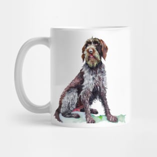 German Wirehaired Pointer Watercolor Painting Mug